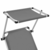 VIDAXL zložljivi ležalnik s streho (aluminij in tekstil), siv