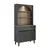 Hanah Home 2805 kafe bar ormarić 90 × 179 × 42 cm, antracit/atlantski bor