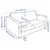 VIMLE Sofa dvosed, Saxemara svetloplava