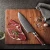 Damaskasti kuhinjski nož KA-20052 - Slicing / Smeđa KP20052