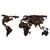 Atelier Del Sofa Zidna dekoracija World Map 25, 127x60x1.5 cm, Šarena