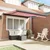 Povlačivi tende Crvena i bijela 300 x 250 cm Platno i Aluminij