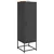 Visoka komoda crna 36x39x123 cm čelična
