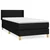 Vidaxl Box spring postelja z vzmetnico črna 80x200 cm blago