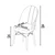 Hanah Home Set stolica Ritim, 44x96x42 cm, 6 komada, Krem-braon