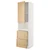 METOD / MAXIMERA Vis.elem.mikrotal. s vratima/2fioke, bela/Forsbacka hrastovina, 60x60x220 cm