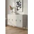 Hanah Home komoda Ayshe 120, 120 cm, bela / zlatna