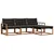 Set vanjskih sofa 4 kom. Prirodna i crna