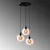 Opviq Luster Benek-20-14323, 44x44x120, IP20, Crno-rozi
