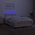 vidaXL Box spring postelja z vzmetnico LED krem 120x190 cm blago