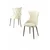Hanah Home Set stolica Alpa, 85x59x146 cm, 6 komada, Krem