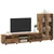 Set TV komoda FLORIN 3 pcs Staro drvo Konstruirano drvo