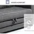 Homestar Sofa postelja za 2 osebi 1475x75x85 cm siva