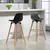 Homestar Set barskih stolov 43x43x91 cm Črna