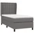 Vidaxl Box spring postelja z vzmetnico siv 100x200 cm umetno usnje