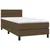 vidaXL Box spring postelja z vzmetnico temno rjava 90x200 cm blago