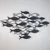 Wallity Zidna dekoracija Fish Swarm-APT392MS, 41x70 cm, 1.5 mm, Crna