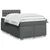 Vidaxl Box spring postelja z vzmetnico temno siva 120x190 cm blago