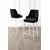 Hanah Home set od 2 barskih stolica Tera, crna tkanina Babyface, bele metalne noge