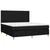 Vidaxl Box spring postelja z vzmetnico LED črna 160x200 cm blago