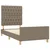 Vidaxl posteljni okvir brez vzmetnice Taupe 90x190 cm Tkanina