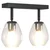 Stropni reflektor Crna 33 x 13 x 26 cm Staklo i Metal