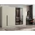 Hanah Home ormar sa reflektujućim staklom Nisa 20620, 270 cm, peščar