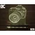 Black Cut 3D Lampa Foto aparat Zelena