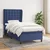 Vidaxl Box spring postelja z vzmetnico modra 90x200 cm blago