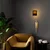 Opviq Zidna lampa Lumora-15336, 14x22x72cm, IP20, Zlatno-crna boje