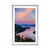 Plakat s paspartujem jezero ob sončnem zahodu - 40x60 silver
