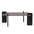 HANAH HOME Sto za dnevnu sobu Marais Venezia Walnut Wood Black