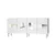 Hanah Home Komoda Paris 180x80x40cm Belo-Srebrna
