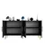 Hanah Home Konzola Fuga KB150, 150x75x35 cm, Antracit-zlatne boje