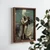 WallXpert uramljena MDF slika NAL150-46, ronilac i sirena u zagrljaju pod vodom, vintage stil, 35,5 x 47 cm