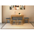 HANAH HOME Vina Mini 06 1053 Oak Anthracite set : sto, stolice i klupa