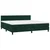 vidaXL Box spring postelja z vzmetnico temno zelena 200x200 cm žamet
