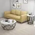 Hanah home Klub sto Sofya 46x57x46cm Belo-Crni