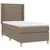 Vidaxl Box spring postelja z vzmetnico taupe 90x190 cm blago