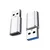 INF USB-C ženski na USB 3.0 moški, 4-pack, 5Gbps, ABS+aluminij Silver, (5000276644)