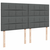 vidaXL Box spring postelja z vzmetnico temno siva 200x200 cm blago