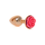 Anal plug gold rose pink