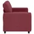 Vidaxl Dvosed vinsko rdeč 160x77x82 cm blago