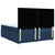 Vidaxl Box spring postelja z vzmetnico modra 180x200 cm blago