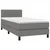 Vidaxl Box spring postelja z vzmetnico temno siva 100x200 cm blago
