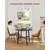 Songmics Okrogla jedilna miza 80x75 cm rjava