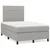 vidaXL Box spring postelja z vzmetnico LED sv. siva 120x190 cm blago