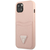 Guess GUHCP13SPSATPP iPhone 13 mini 5,4 pink hardcase SaffianoTriangle Logo Cardslot (GUHCP13SPSATPP)