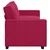 vidaXL Trosed kavč vinsko rdeč 220x78x84 cm žamet