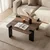 HANAH HOME Sto za dnevnu sobu Marais Venezia Walnut Wood Black
